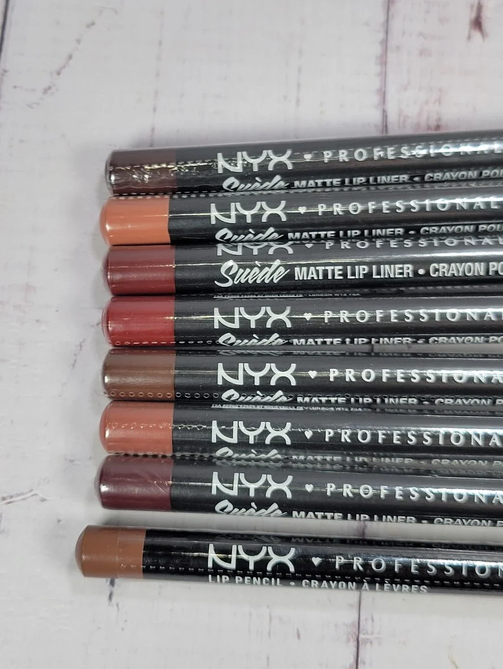 NYX 8 Piece Suede & Slim Lip Liner Bundle NEW!